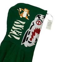 BAPE Tiger Full Zip Hoodie Green (White Tiger) Size S