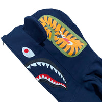BAPE x BE@RBRICK Shark Be@r Full Zip Hoodie Navy Green Camo Size XS