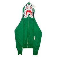BAPE Tiger Full Zip Hoodie Green (White Tiger) Size S