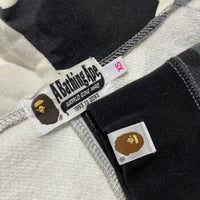 BAPE Shark Glow in the Dark Split Camo Hoodie Black/White Size XS