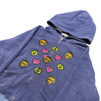 BAPE Vintage Baby Milo Emoji Full Zip Hoodie Navy Size S