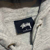 Stussy Gray Pullover Hoodie Size L (Fits S)