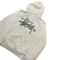 Stussy Gray Pullover Hoodie Size L (Fits S)