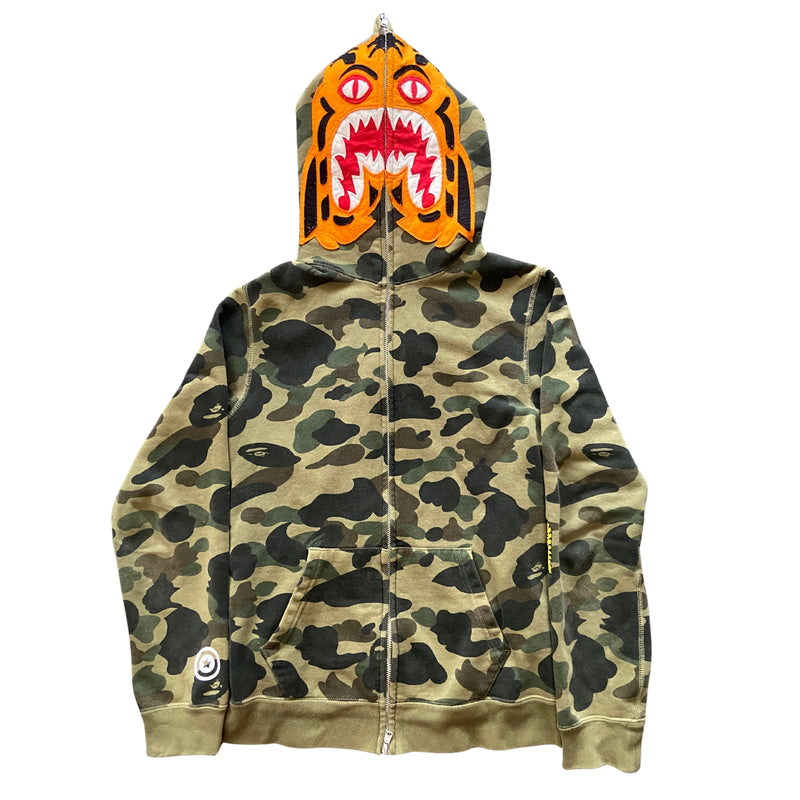 BAPE Tiger Shark Full Zip Green Camo